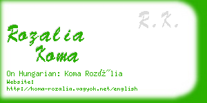 rozalia koma business card